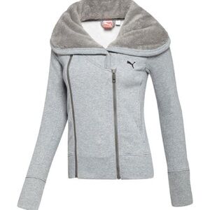 Puma Gray zip up sweatshirt. Medium